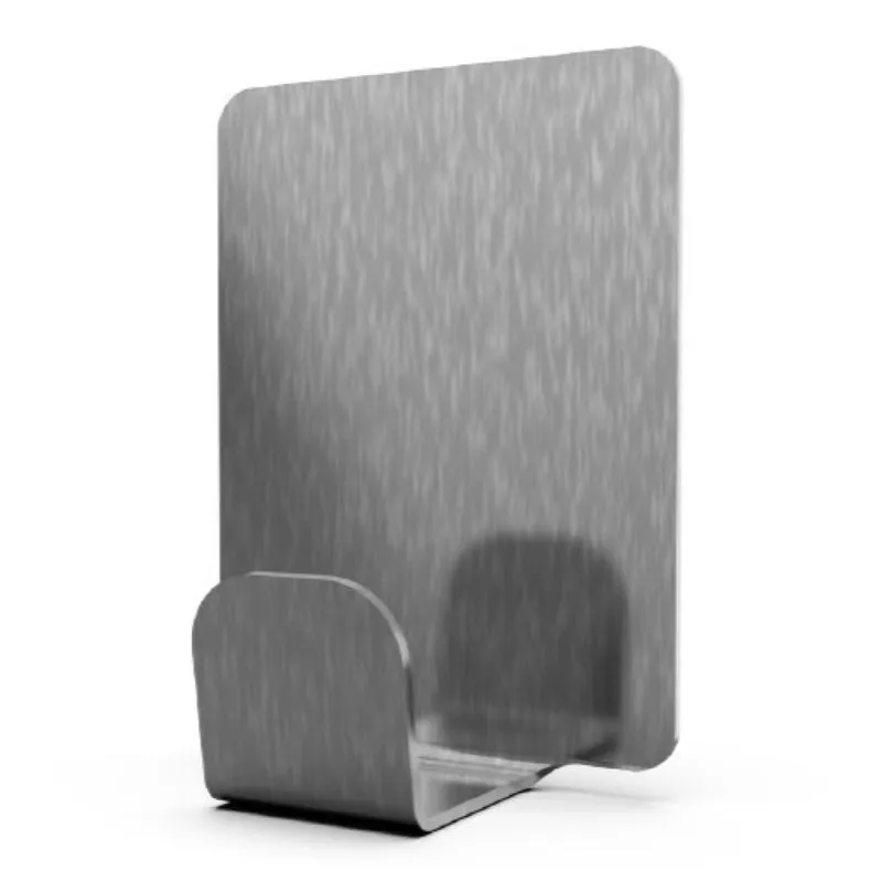 Cabide quadrado gancho de apoio em inox autoadesivo 47x35MM (q) chu 4UN