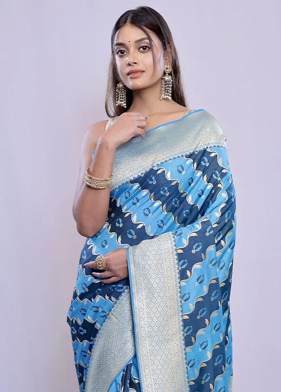 Multicolor Uppada Silk Saree With Blouse Piece Onesize