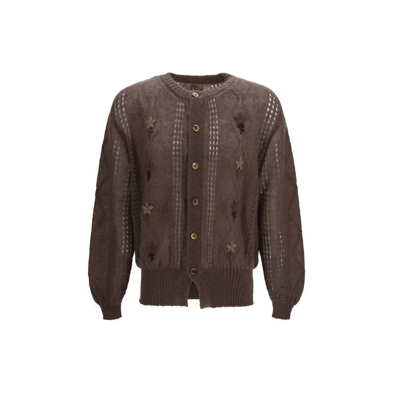 Magliano Brown Mohair Cardigan XS