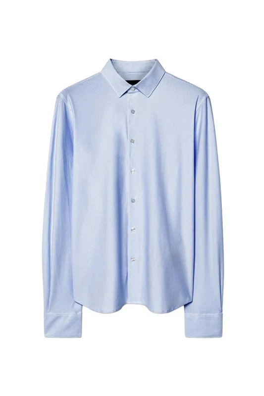 Rrd Light Blue Fine-Stripe Point Collar Shirt IT 52