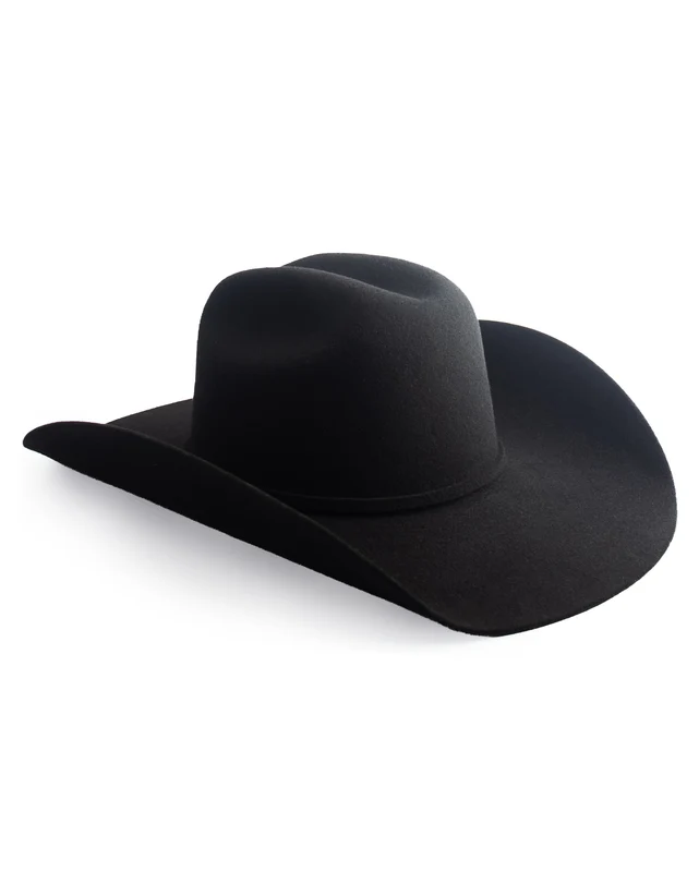 Mesa Pure Wool Black Cattleman Crown Western Hat - Mesa-W5-Black 7 3/8 / BLACK