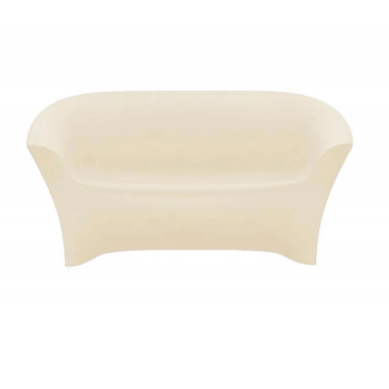 Poltrona sofa "Ohla" struttura in polietilene per esterno Avorio