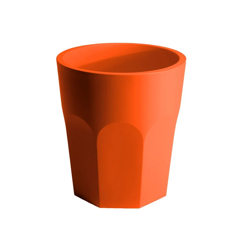 Vaso "Cubalibre" struttura in polietilene per esterno Arancio