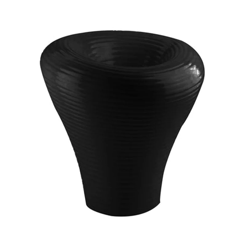Vaso "Tambo" struttura in polietilene per esterno Nero