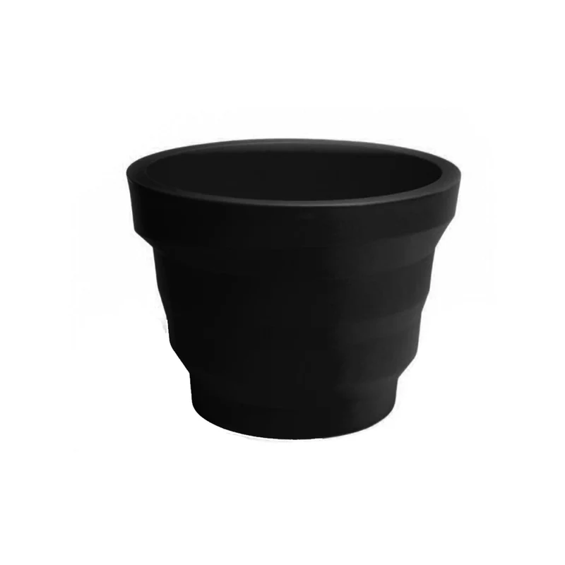 Vaso "Rebelot" struttura in polietilene per esterno e interno Nero / Ø 135 cm