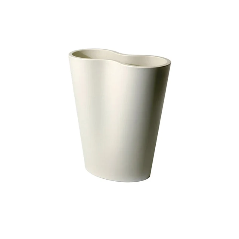 Vaso "Reverse" struttura in polietilene per esterno Avorio