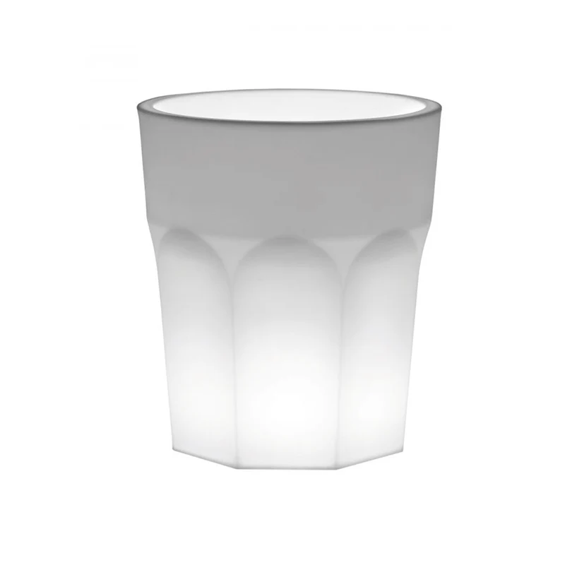 Vaso "Cubalibre" struttura in polietilene per esterno Outdoor (con luce)