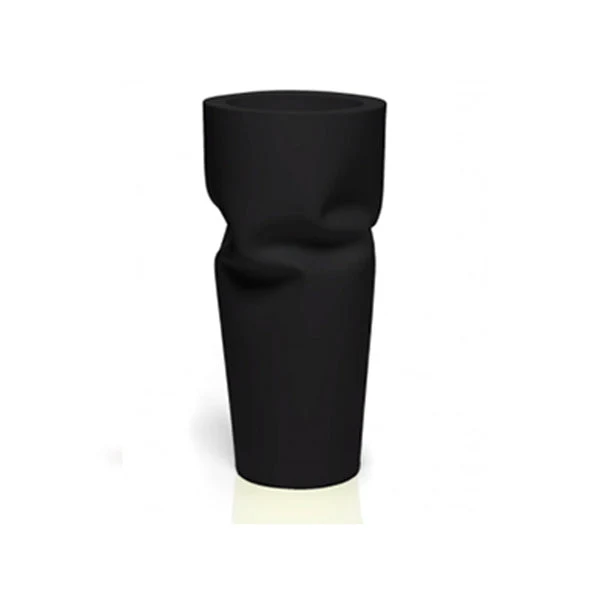 Vaso "Saving/Space" struttura in polietilene per esterno Nero