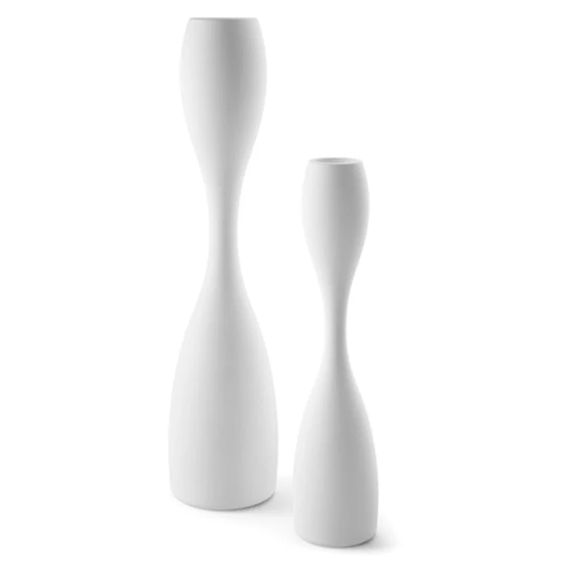 Vaso "Moai" struttura in polietilene per esterno, by Luca Nichetto Bianco / 126 cm