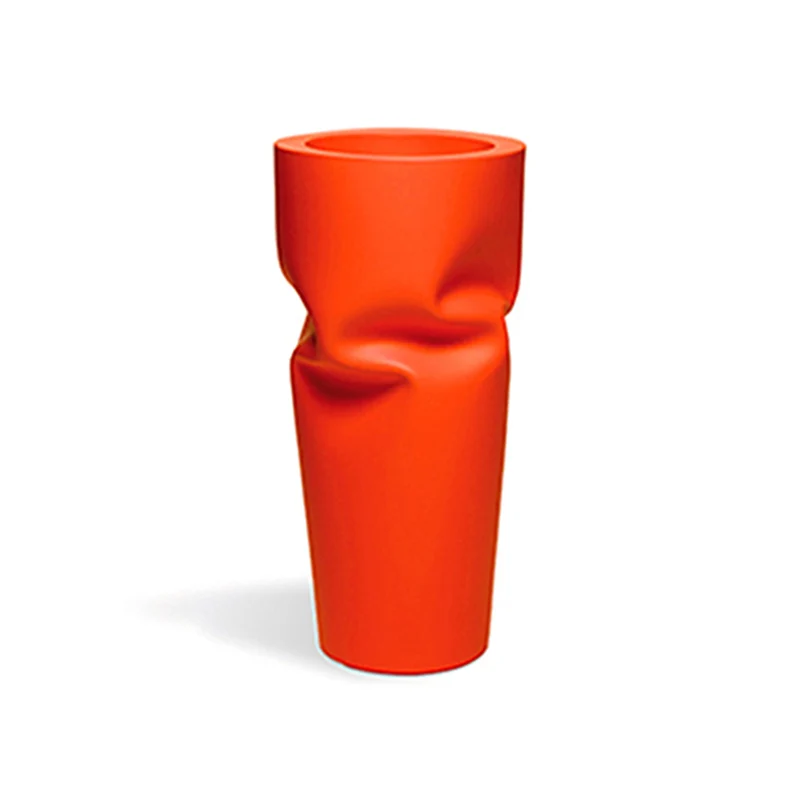 Vaso "Saving/Space" struttura in polietilene per esterno Arancio