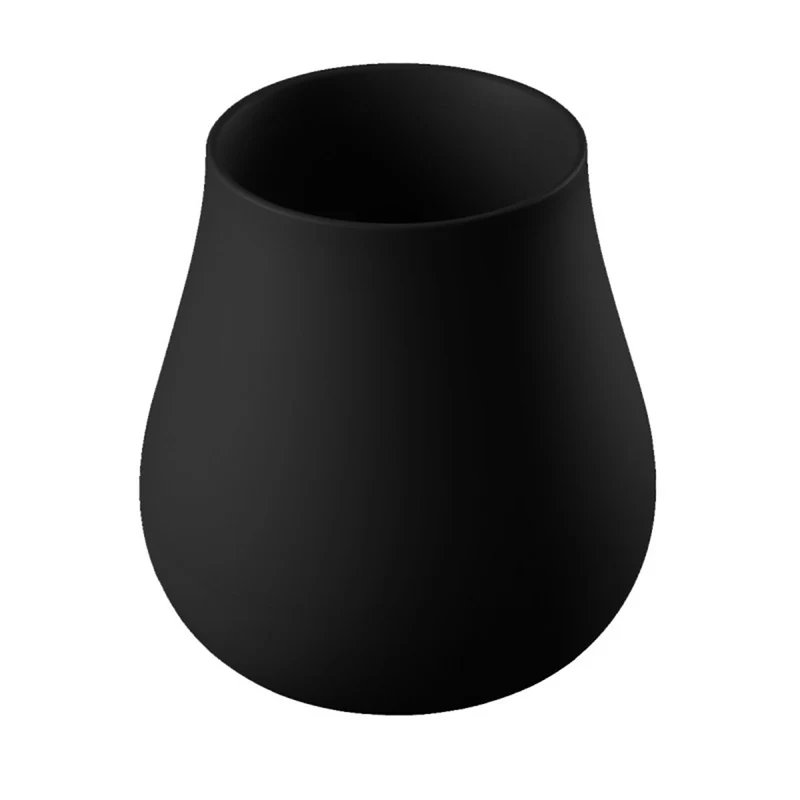 Vaso "Drop" struttura in polietilene per esterno Nero