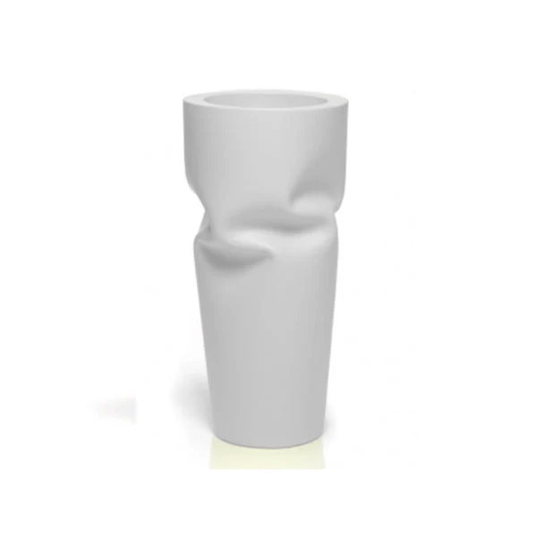 Vaso "Saving/Space" struttura in polietilene per esterno Bianco