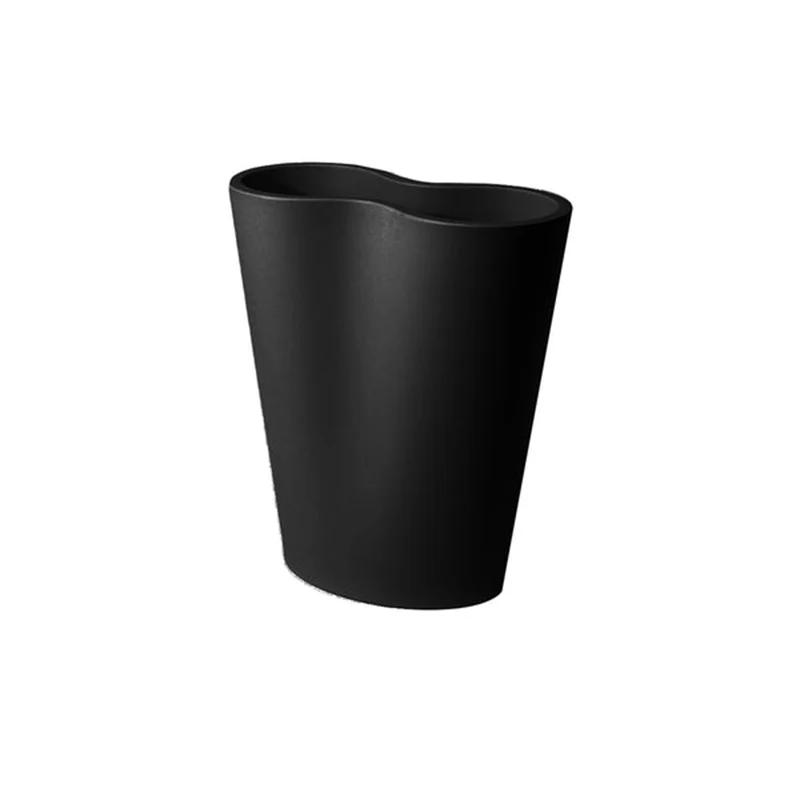 Vaso "Reverse" struttura in polietilene per esterno Nero