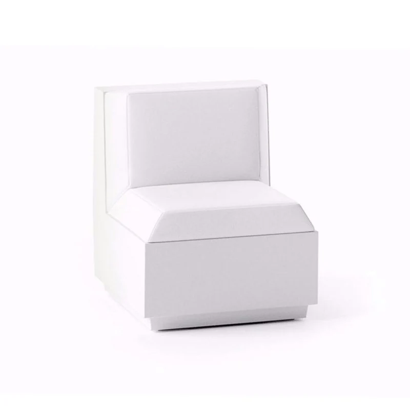 Modulo "Big-Cut" struttura in polietilene con cuscino per esterno Normale / Bianco e Bianco