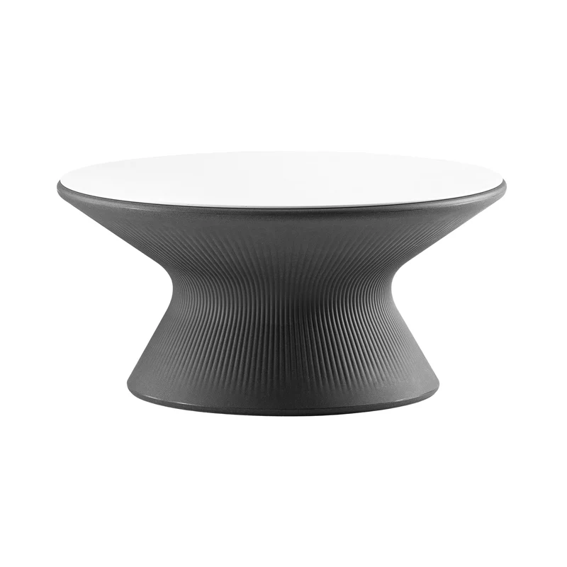 Struttura per tavolo "Fade" in polietilene per esterno, design by Marco Gregori Granito / Bianco / Senza accessori