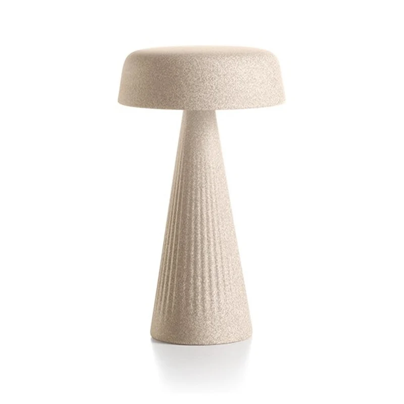 Lampada da tavolo "Fade" struttura in polietilene per esterno, design by Marco Gregori Pietra / High - Ø 13 x 30 cm