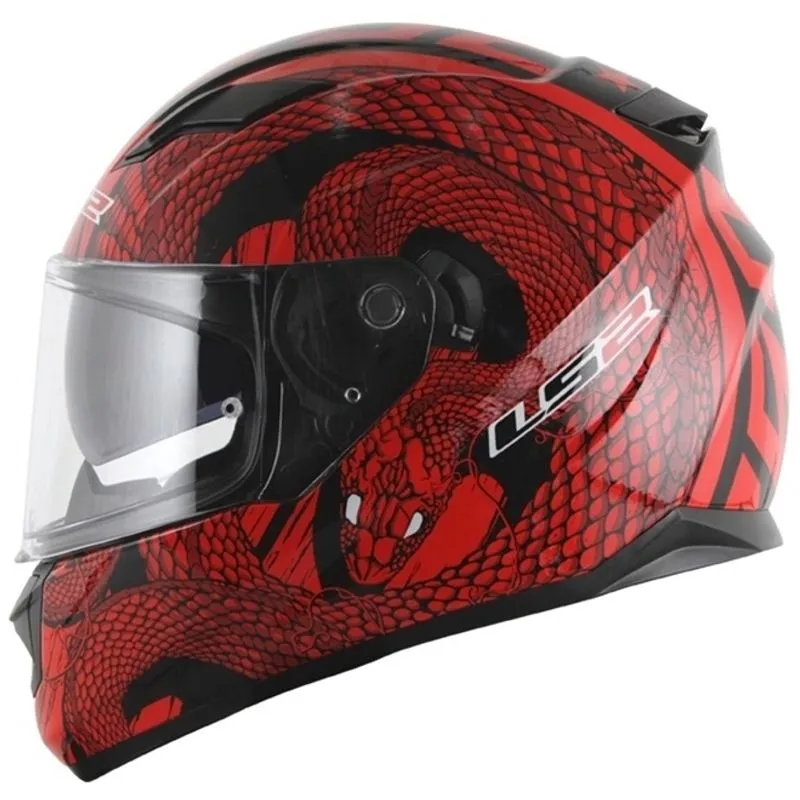 Capacete Ls2 Ff320 Stream Snake Vermelho