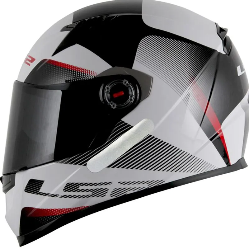 Capacete Original LS2 FF358 Tyrell Branco Preto 58