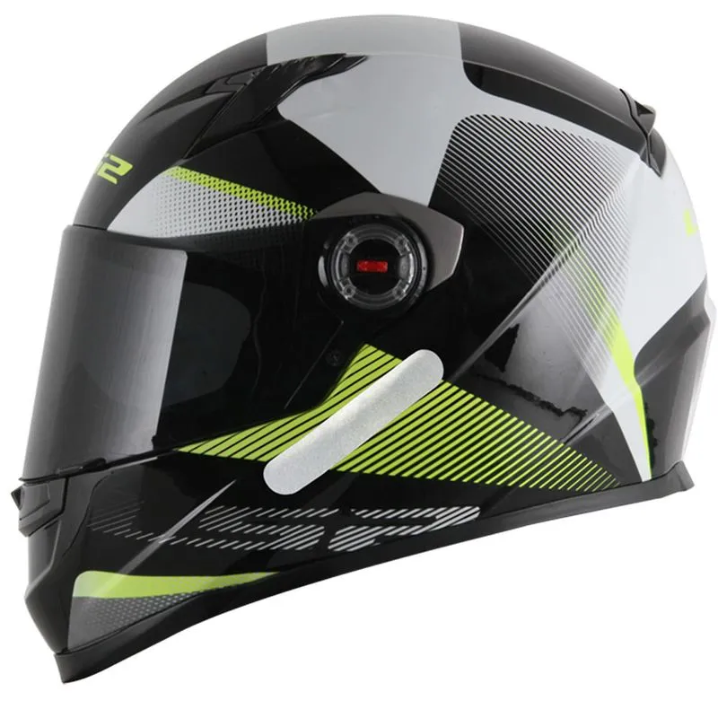 Capacete Original LS2 FF358 Tyrell Preto Amarelo 61/62