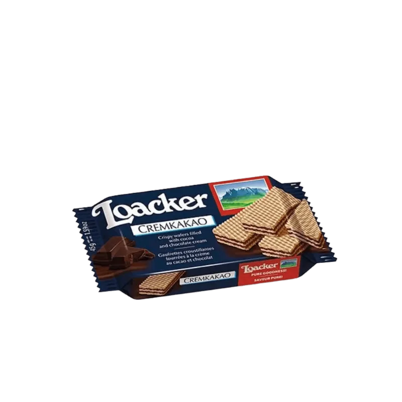 Biscoito Loacker Wafer Mini Cremkakao 45g