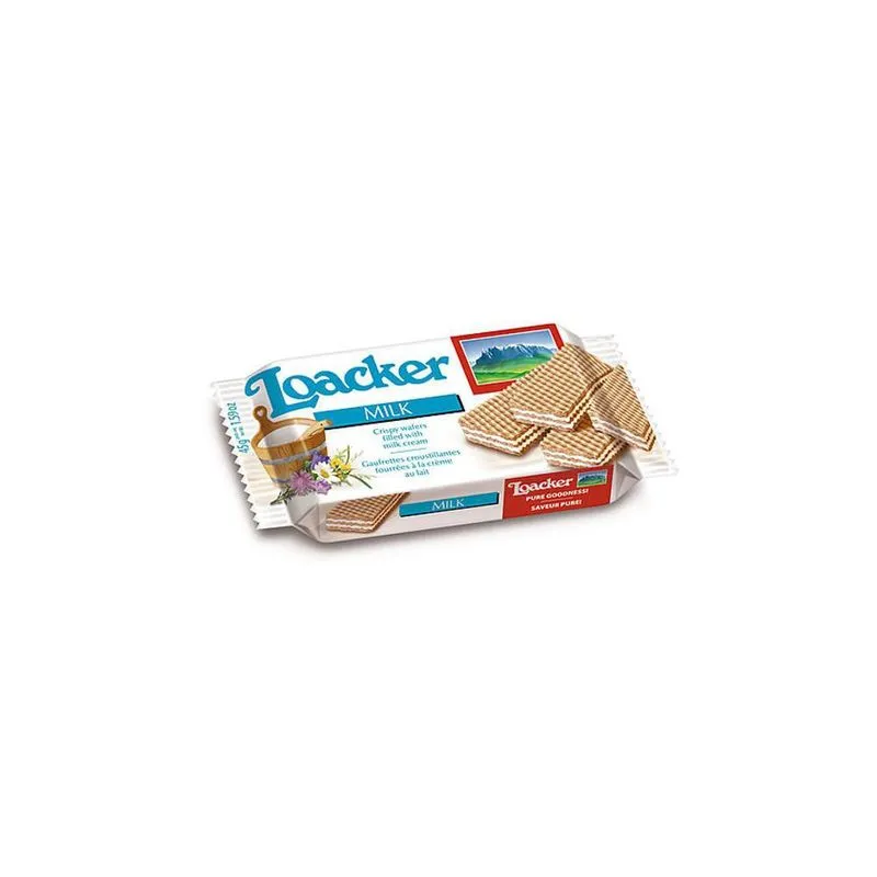 Biscoito LOACKER Wafer mini leite 45g