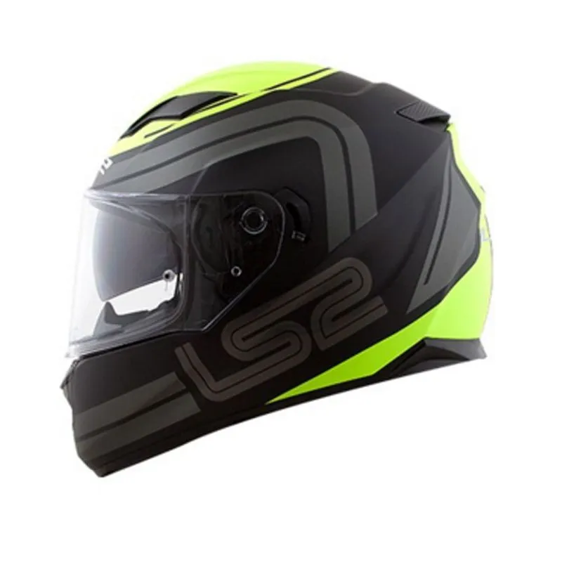 Capacete Original LS2 FF320 Stream Orbital Fosco Preto Amarelo 60