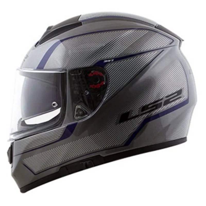Capacete Original LS2 FF397 Vector Aurora Titanium Branco Azul 62