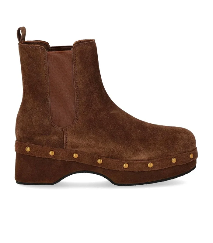 Miss Olivia Patty Brown Heeled Ankle Boot 36