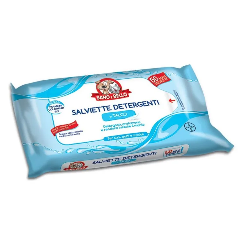 Bayer salviette detergenti talco 50 Salviette sano & bello
