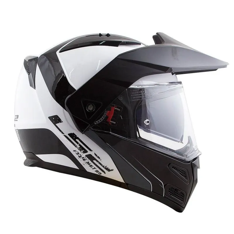 Capacete Original LS2 FF324 Metro Evo Rapid Branco Preto 56