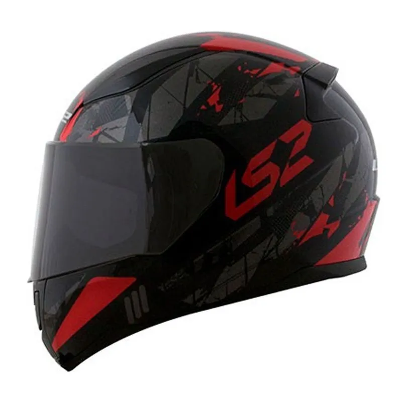 Capacete Original LS2 FF353 Rapid Palimnesis Preto Vermeho 56
