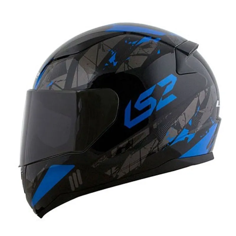 Capacete Original LS2 FF353 Rapid Palimnesi Preto Azul 62
