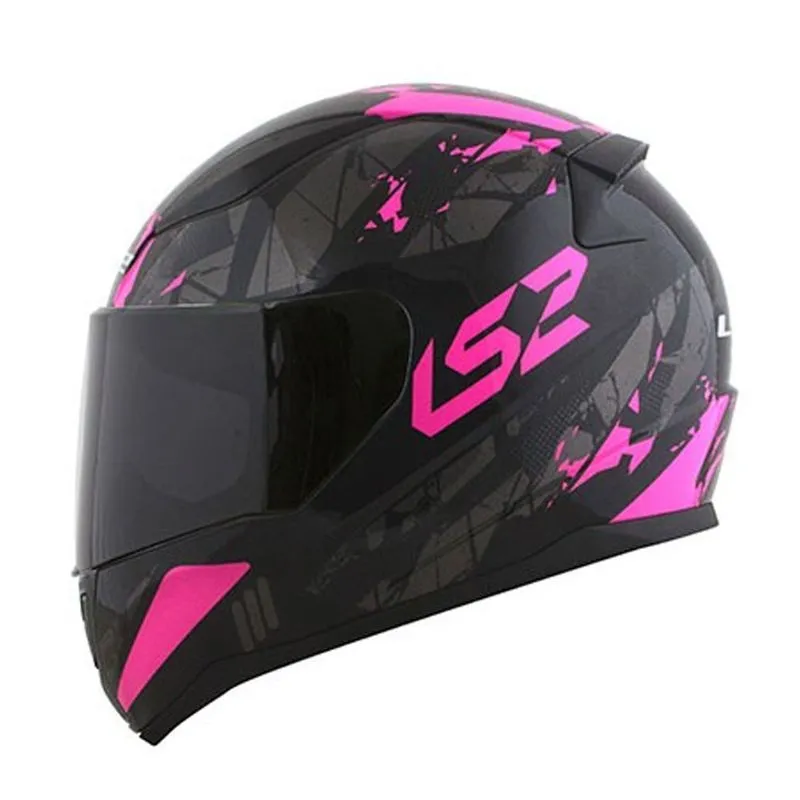 Capacete Original LS2 FF353 Rapid Palimnesi Preto Rosa 60