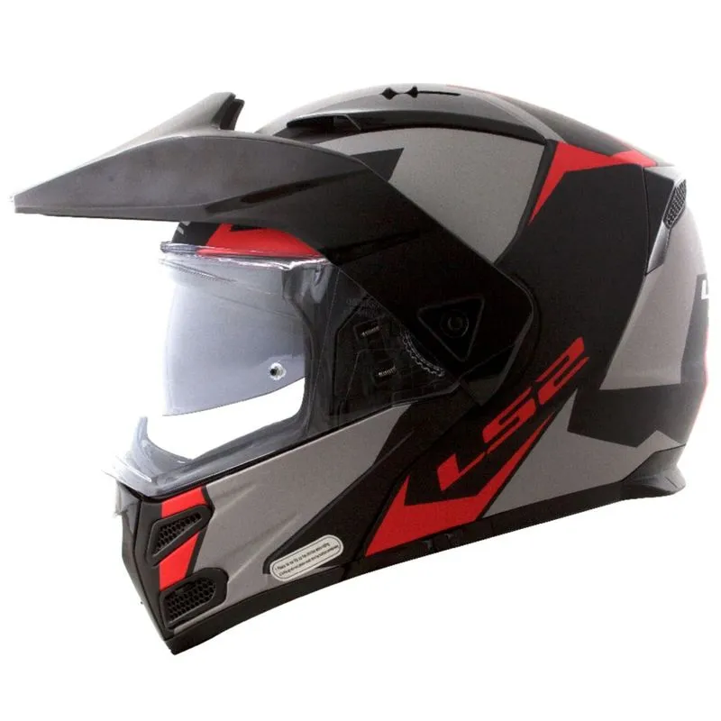 Capacete Original LS2 FF324 Metro Evo Sub Preto Vermelho Fosco 60