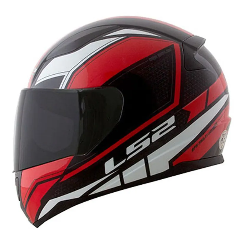 Capacete Original LS2 FF353 Rapid Infinity Preto Vermelho Branco 58