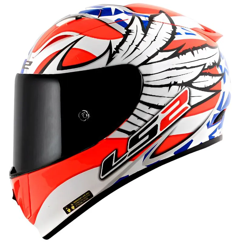 Capacete Original LS2 FF323 Arrow R Freedom Branco Laranja 62