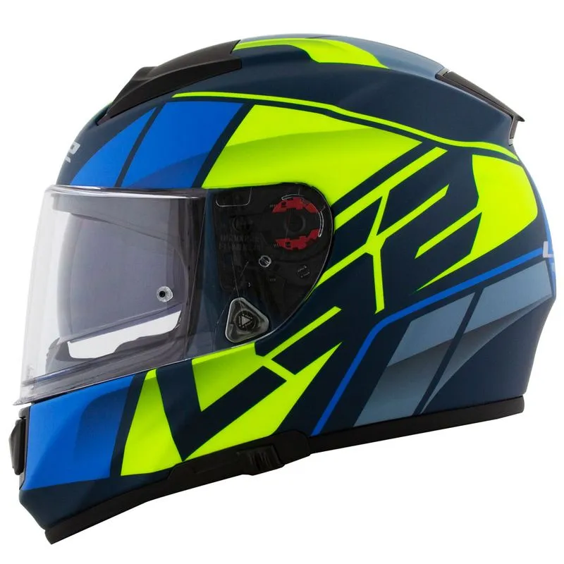 Capacete Original LS2 FF397 Vector Kripton Fosco Azul Amarelo 58