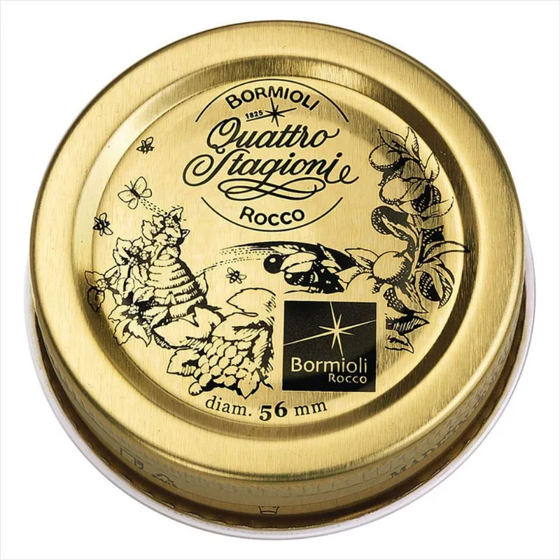 Tampa Pote 3 Peças Metal Dourado Bormioli Rocco Qstagioni 1x6x6cm