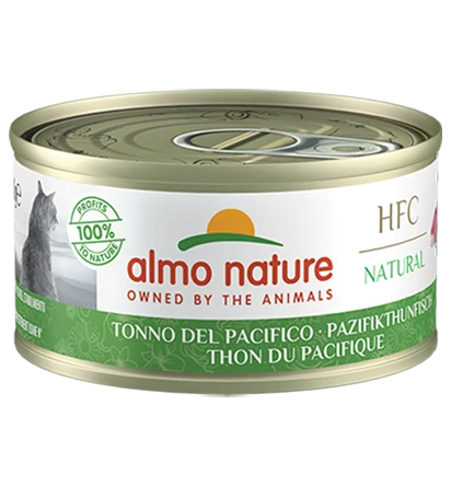 Almo Nature HFC Natural Cibo Umido Tonno Del Pacifico Per Gatti Adulti Lattina 70g
