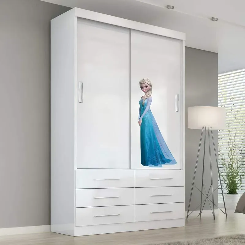 Adesivo Para Guarda Roupa Elsa Frozen Mod02