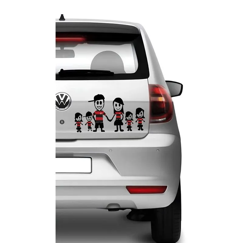 Adesivo De Carro Familia Feliz Flamenguista