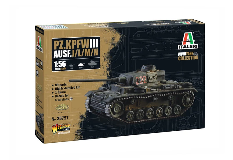 Italeri 1/56 Pz.Kpfw. III Ausf. J/L/M/N Hobbyco