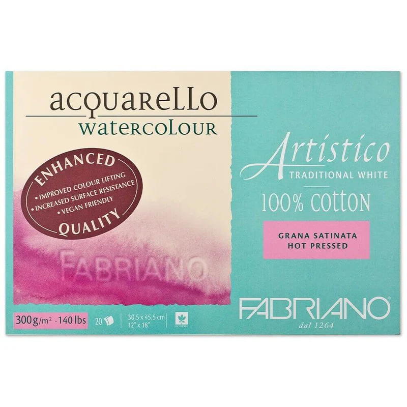 Bloco de Papel Para Aquarela Acquarello Fabriano Vegan GS 300g/m² 31x41cm