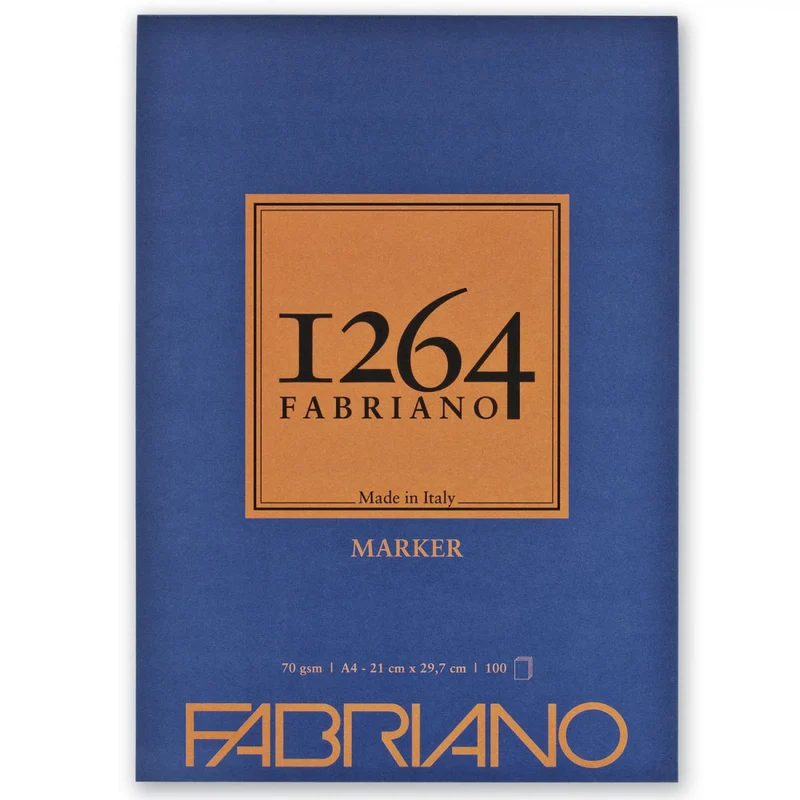 Bloco de Papel Fabriano 1264 Marker 70g A4 100 Folhas