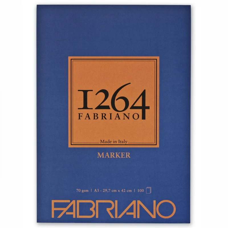 Bloco de Papel Fabriano 1264 Marker 70g A3 100 Folhas