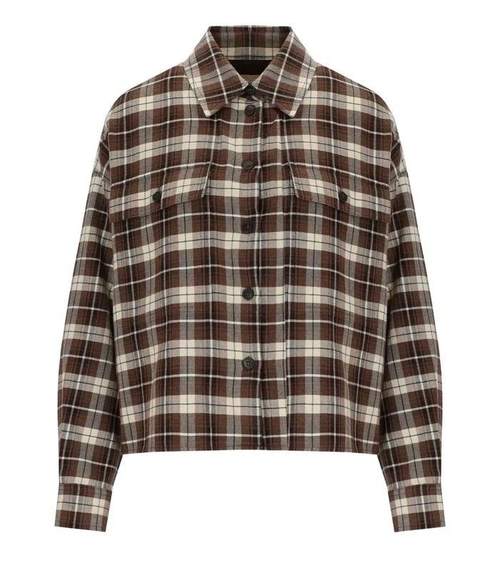 Max Mara Weekend Berlina Check Brown Shirt 38