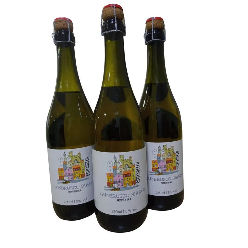 Kit 3 Unid Vinho Lambrusco Cittiadello Italiano Bianco