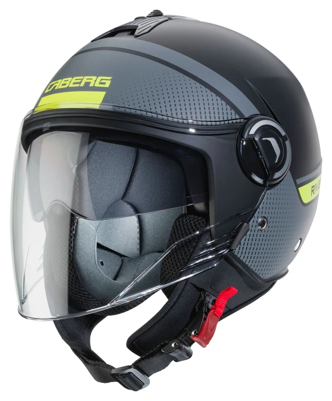 CABERG RIVIERA V4 ELITE CAPACETE DE MOTO MATE PRETO ANTRA AMARELO FLUO L / NEGRO MATE/ ANTRACITA/ AMARILLO FLÚOR