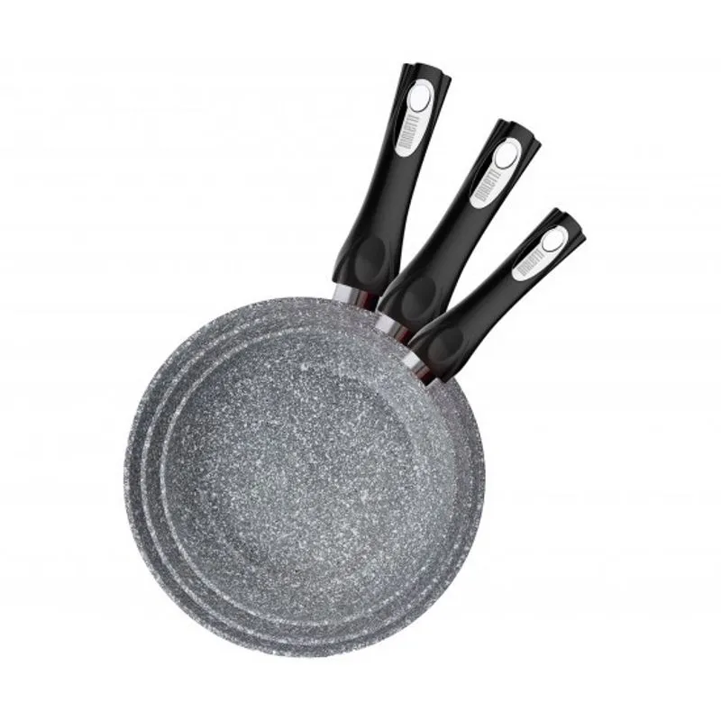 Conjunto kit Frigideiras Antiaderente Bialetti 24CM 26CM 28CM expert