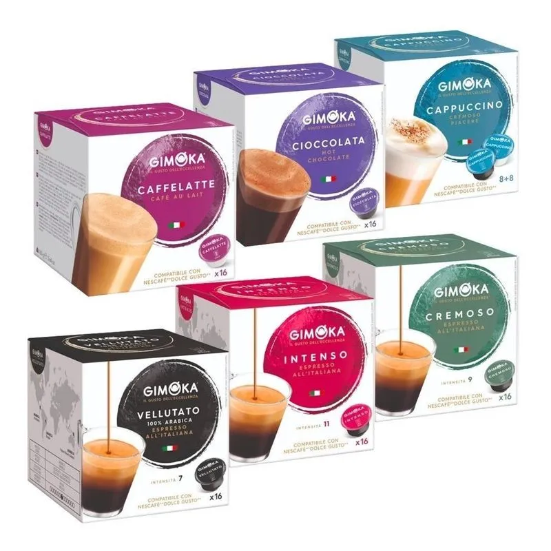 Capsulas Dolce Gusto Gimoka Italiano 88 Cápsulas Sabores